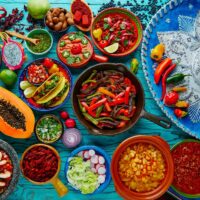 colorful ingredients for mexican food