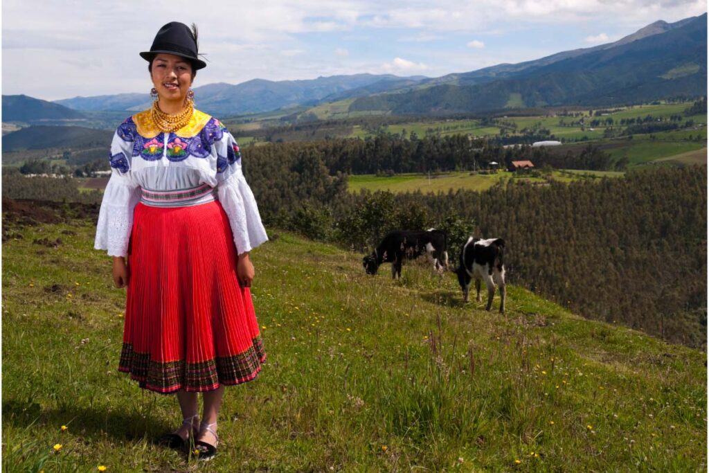 ecuador woman in national dress