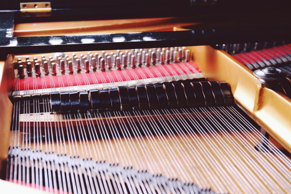 strings in a piano