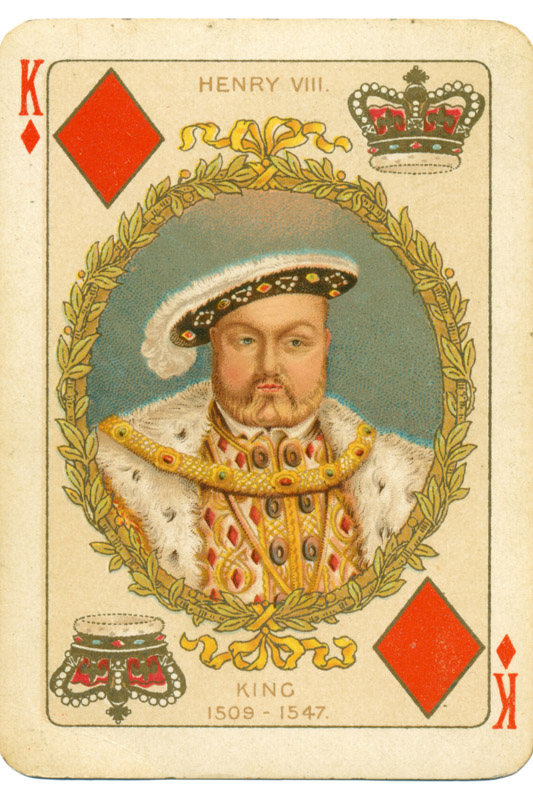 henry 8th playing card