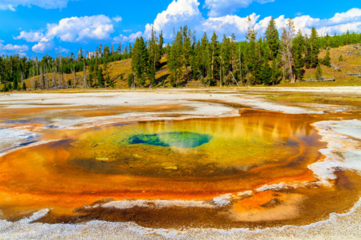 The Chromatic pool at Yellowstone National Park in Wyoming