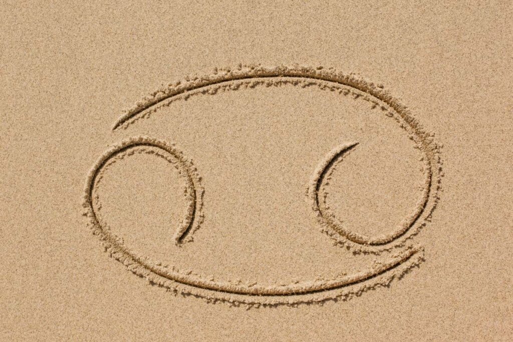 cancer sign in sand