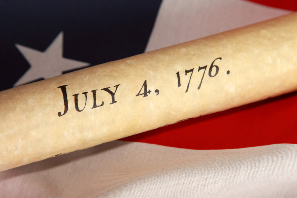 declaration of independence with date