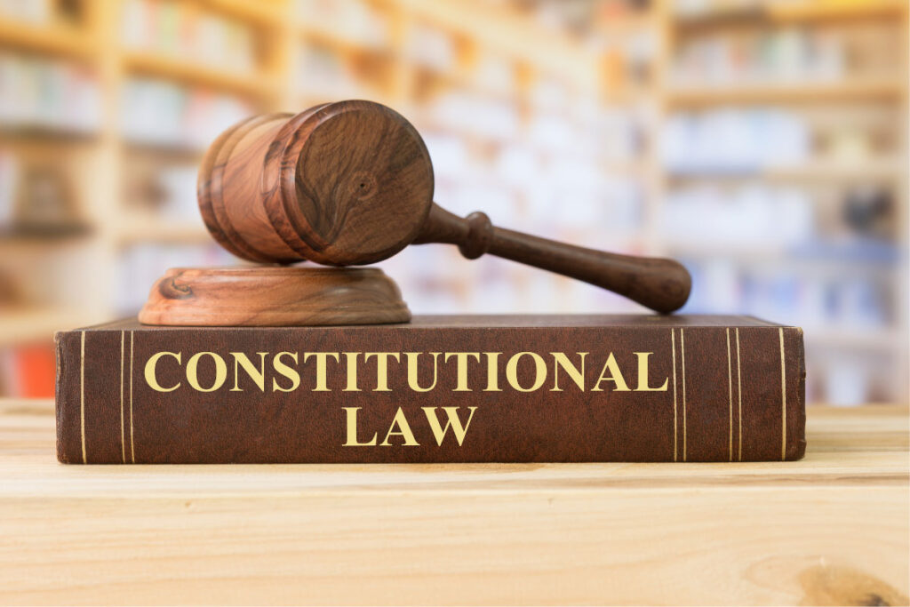 constitution with book and gavel