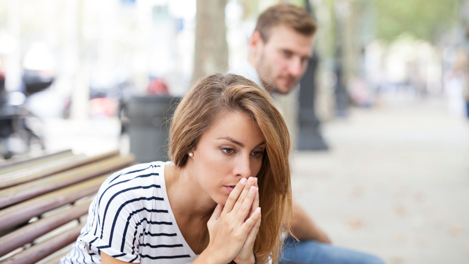 Boy is upset because her girl is angry at him