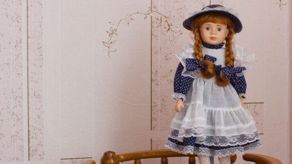 Doll on the wood