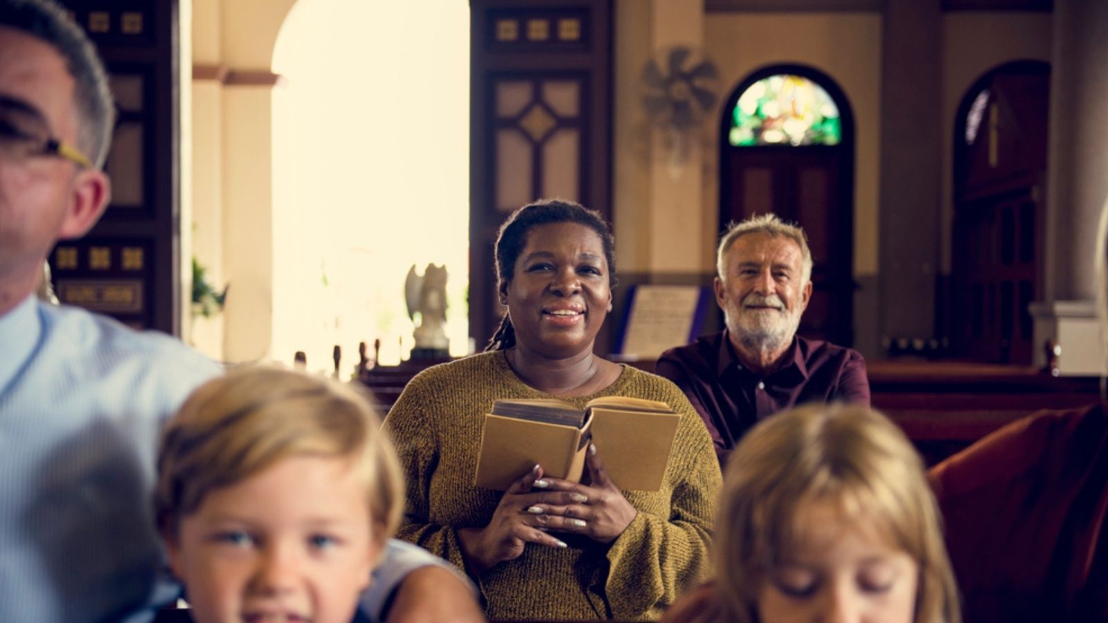 Group of people in church