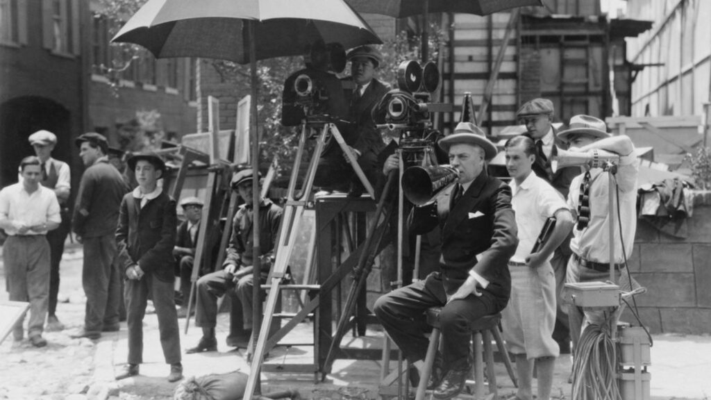 Shooting of an Old Black and White TV Show