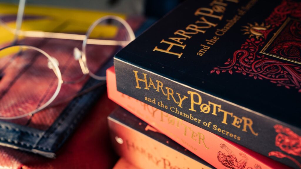 A stack of Harry Potter Books
