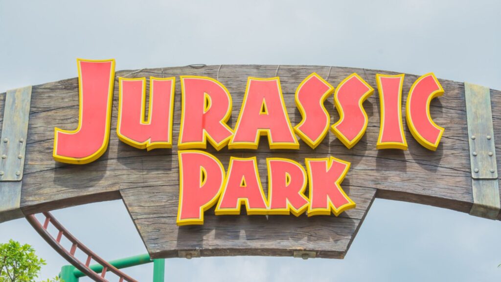 Jurassic Park theme in Universal Studios Singapore at Singapore Resorts World Sentosa