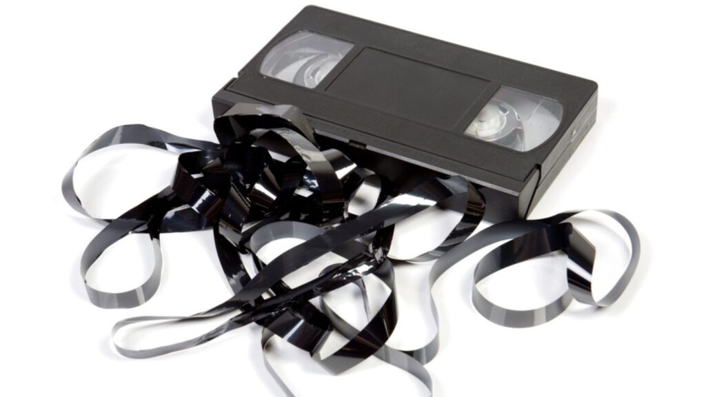Old unusable vhs cassette