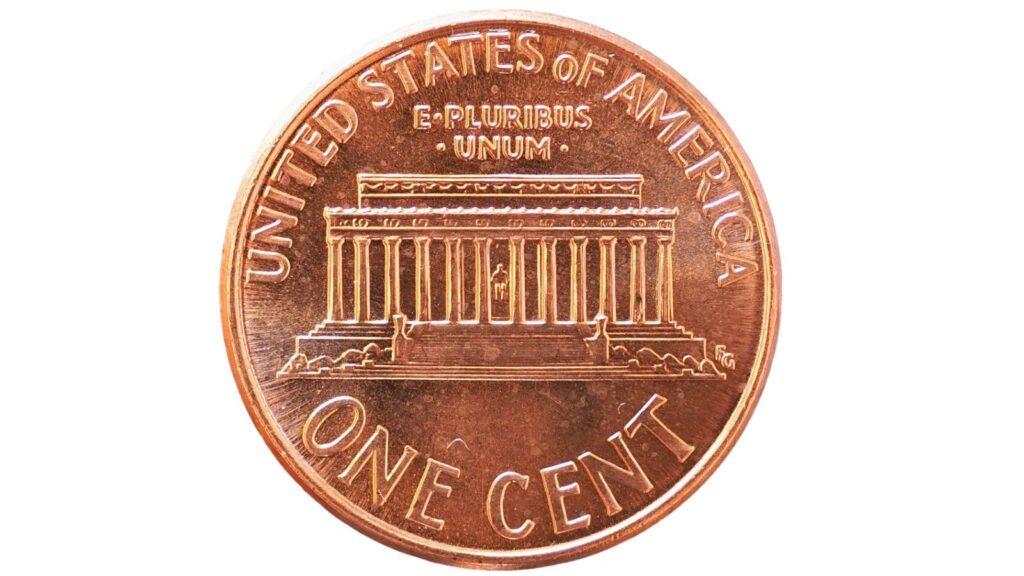 One Cent coin. Money United States of America