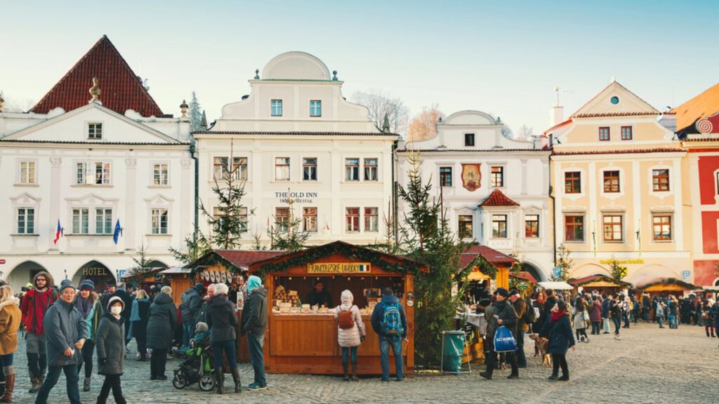 Christmas in Cesky Krumlov, Czech Republic, Europe