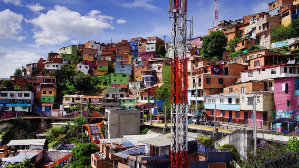 Famous District 13 of Medellin, Colombia, South America