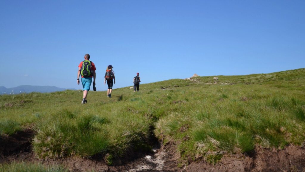 Path to the Ben Nevis summit - the highest mountain in the United Kingdom