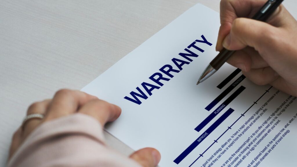 Person filling the warranty application form