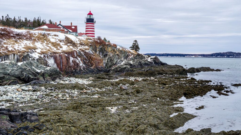 West Quoddy Head Light, in Quoddy Head State Park, Lubec, Maine