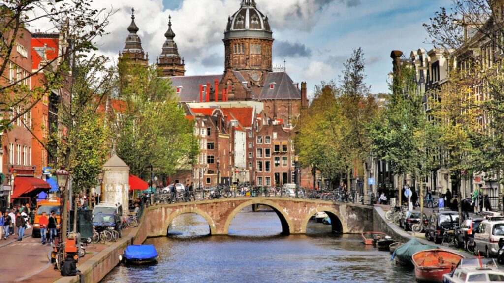 Beautiful Amsterdam canals, Netherlands