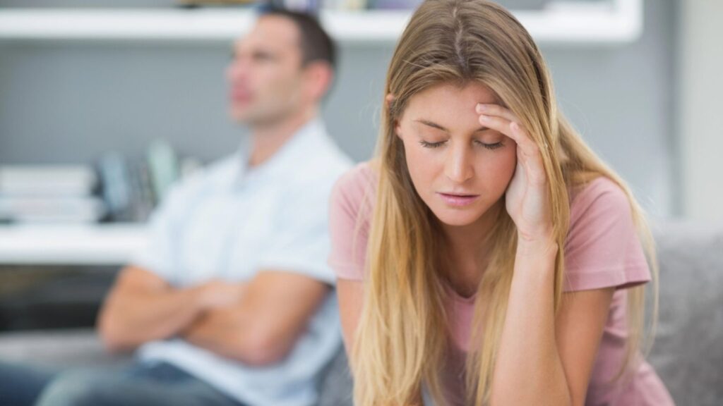 couple mad argument sad divorce fight