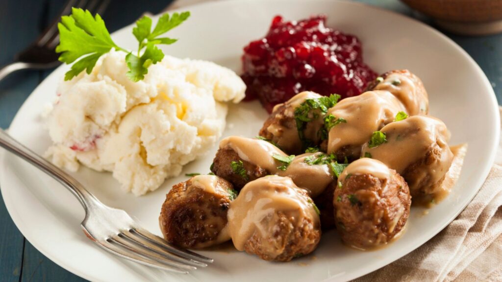 Homemade Swedish Meatballs with Cream Sauce