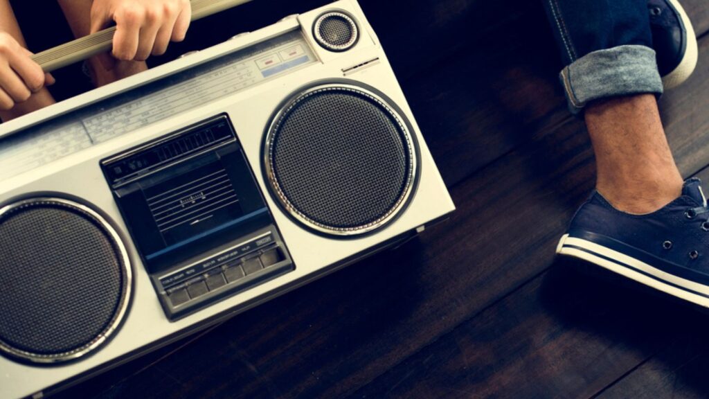 Old Retro Radio boombox