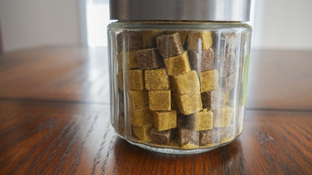 bouillon cubes or granules in pantry
