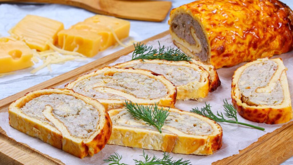 Delicious ground chicken mushrooms spicy Meatloaf