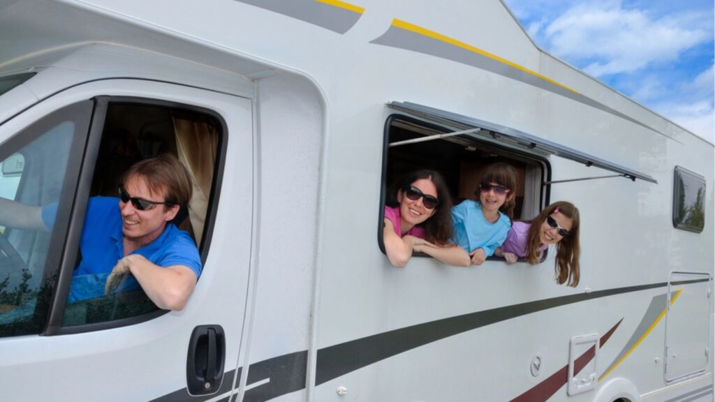 Family vacation, RV travel with kids