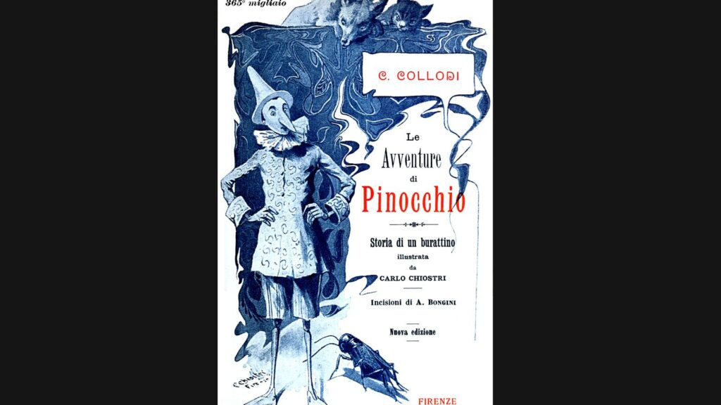 Illustrations from Le avventure di Pinocchio, storia di un burattino, Carlo Collodi, Bemporad & figlio, Firenze 1902 (Drawings and engravings by Carlo Chiostri, and A. Bongini)