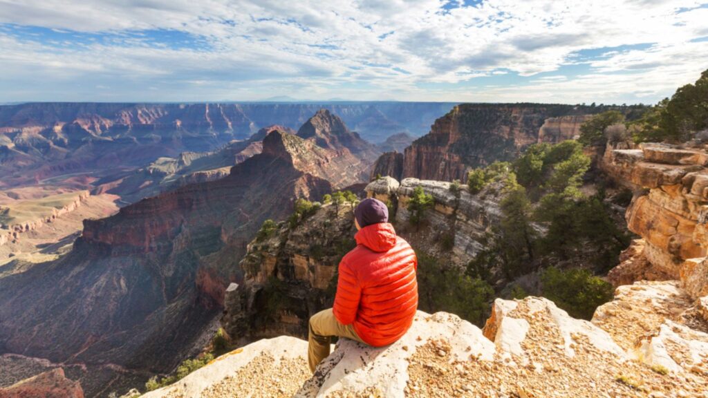 Man in Hike in Grand Canyon