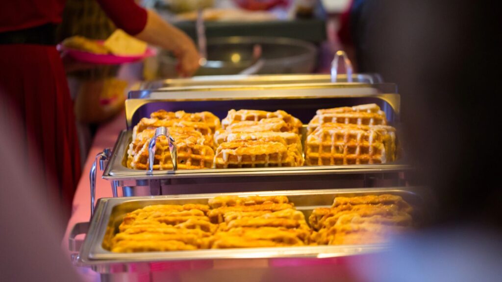 Wedding Reception Waffle Buffet Dinner