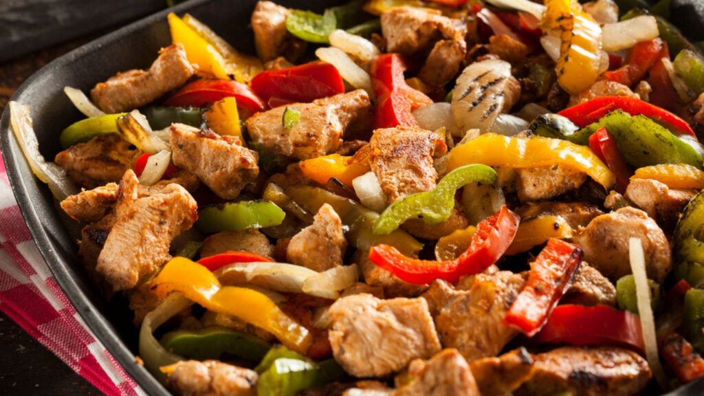 Homemade Chicken Fajitas with Vegetables