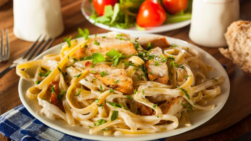 Homemade Fettucini Aflredo Pasta