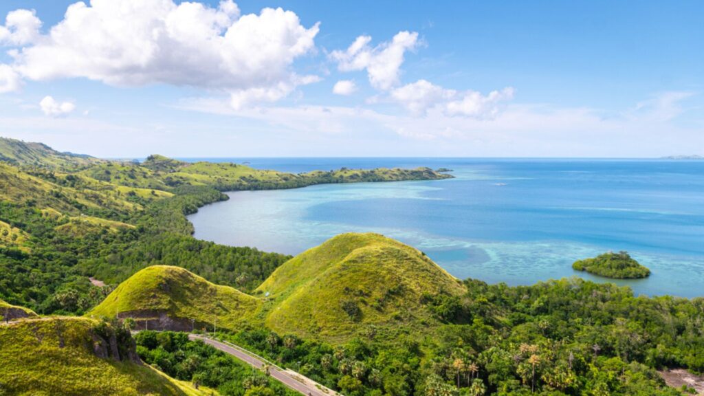 Panoramic view of flores island, Indonesia