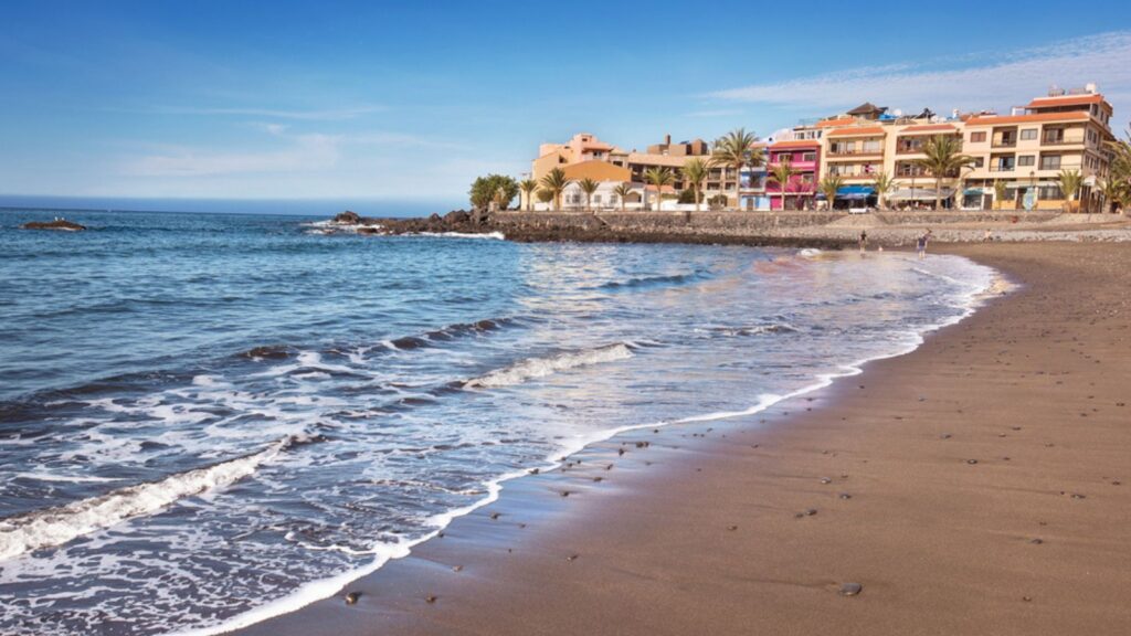 Scenic view of Valle Gran Rey beach in La Gomera, Canary islands