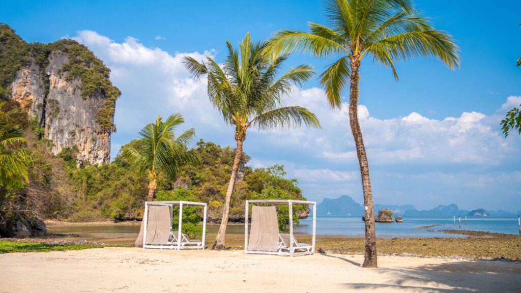 View of paradise beach resort in koh yao noi, Phang Nga, Thailand
