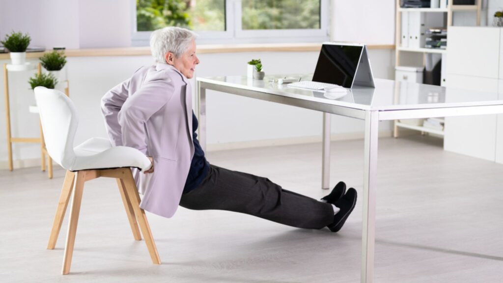 Chair Office Dip Exercise Triceps Dips At Desk