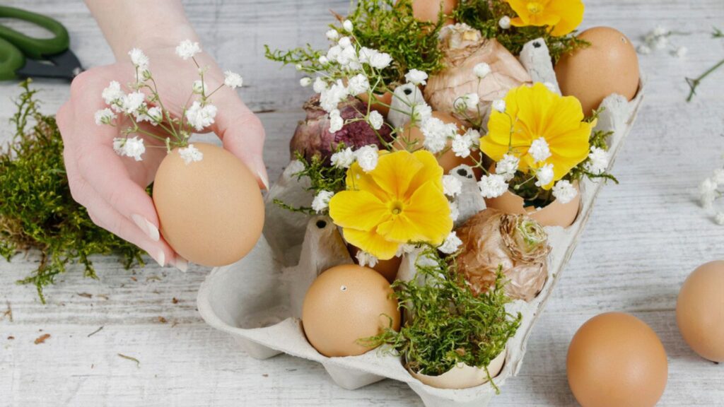 Florist at work How to make simple easter floral arrangement