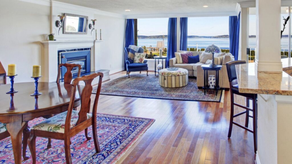 House interior with open floor plan.