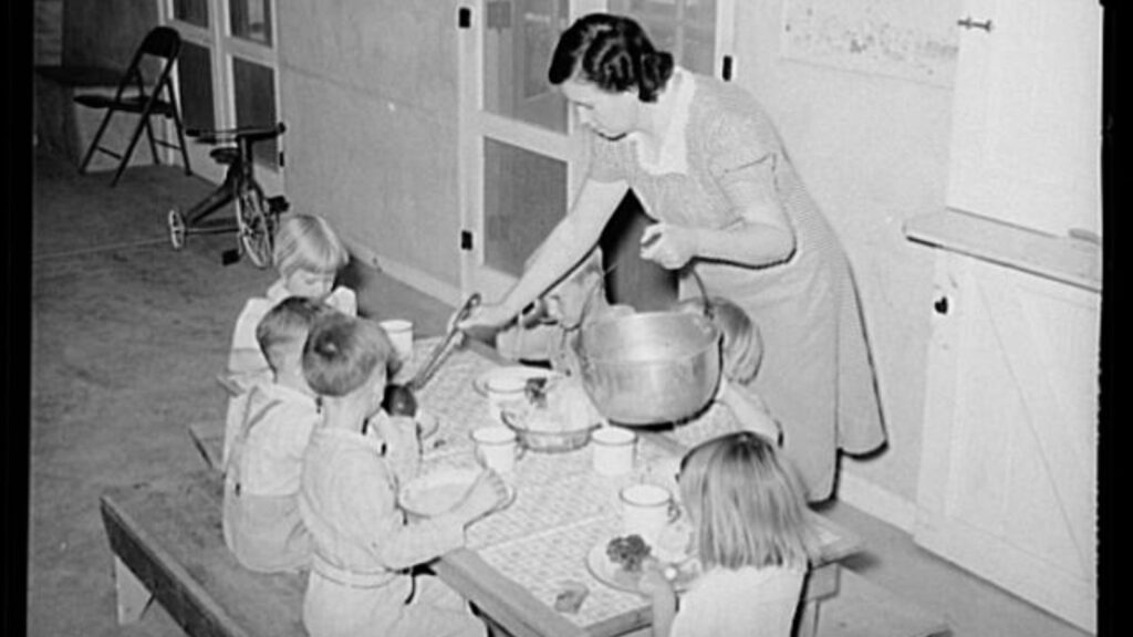 Photo of Female Worker in WPA Lunchroom, Great Depression Era