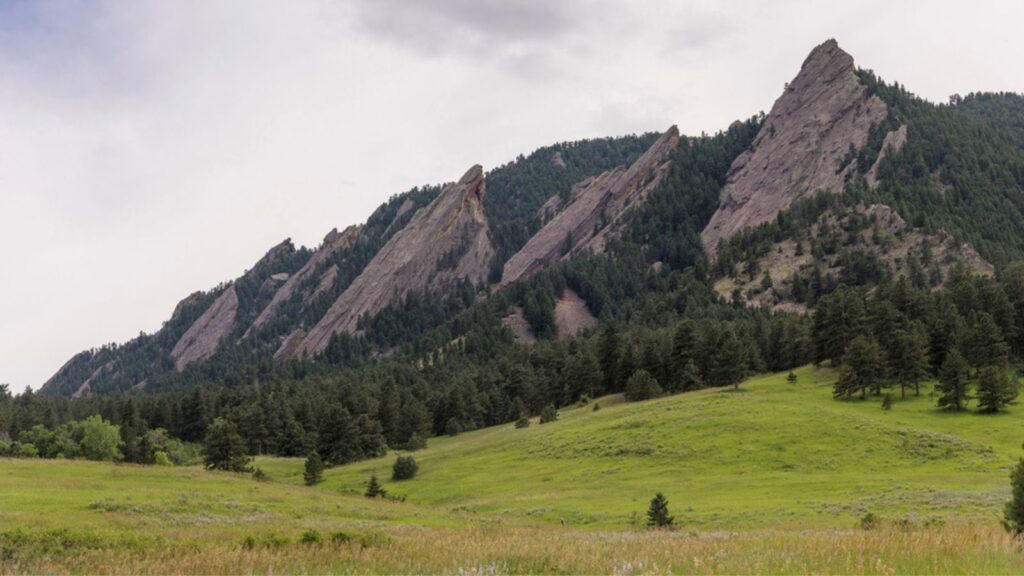 View of the Flatirons, near Boulder, Colorado, United States