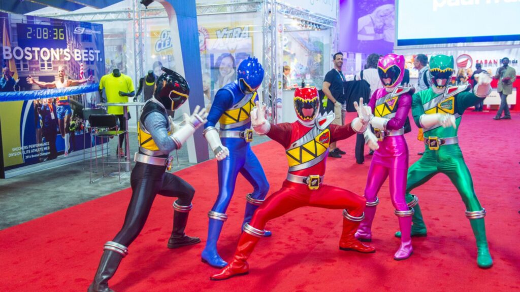 Las Vegas The Power Rangers at the Licensing Expo in Las Vegas , Nevada on June 17 2014. Licensing Expo is the licensing industry's largest annual event