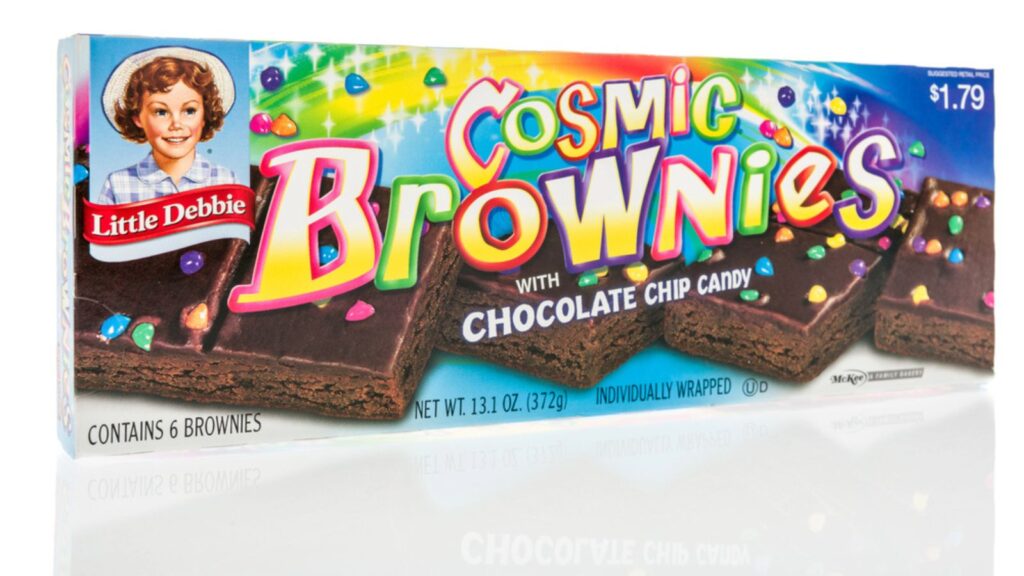 Winneconne, WI - 13 A box of Little Debbie Cosmic brownies on an isolated background