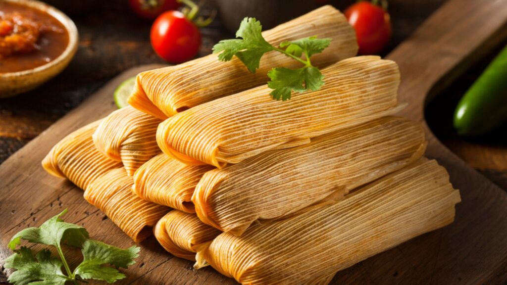 Homemade Corn and Chicken Tamales